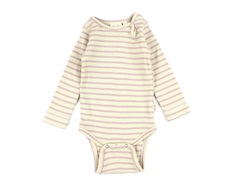 Petit Piao adobe rose/dark offwhite striped body modal
